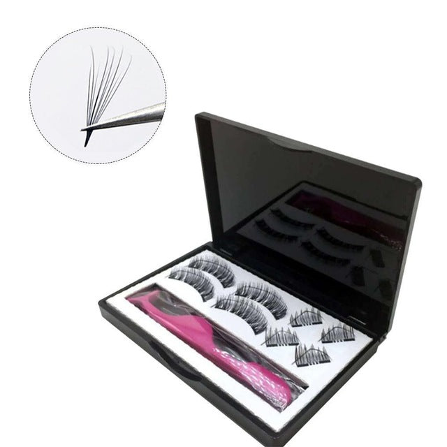 8pcs Magnetic eyelashes make up handmade 3D magnetic lashes natural false eyelashes makeup  lashes with gift box maquiagem drop