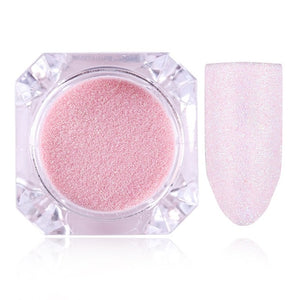 LEMOOC Nail Shimmer Powder Shining Rose Gold Metal Mirror Effect Nail Chrome Pigment Holographic Dust Nail Art Decoration