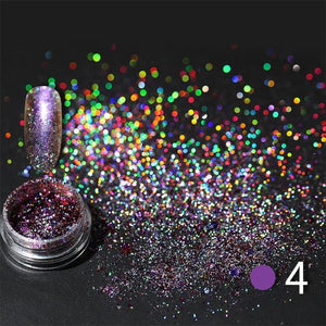 LEMOOC Nail Shimmer Powder Shining Rose Gold Metal Mirror Effect Nail Chrome Pigment Holographic Dust Nail Art Decoration