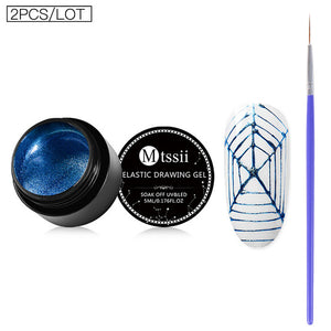 Mtssii 12Colors Nail Art Wire Line Silk Point Creative Pulling Wire Spider Painting Gel Varnish Random Design DIY Manicure Tools