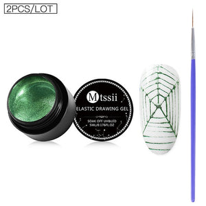 Mtssii 12Colors Nail Art Wire Line Silk Point Creative Pulling Wire Spider Painting Gel Varnish Random Design DIY Manicure Tools