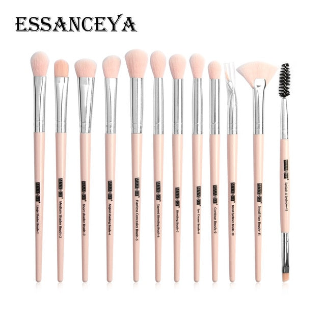 ESSANCEYA New Make Up Brushes 3-12 PCS Professional Blending Eyeshadow Eyebrow Brush For Makeup Beauty Set