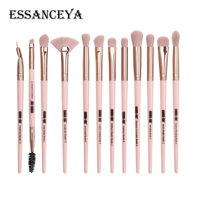 ESSANCEYA New Make Up Brushes 3-12 PCS Professional Blending Eyeshadow Eyebrow Brush For Makeup Beauty Set