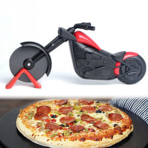 New Motorcycle Shape Stainless Steel Pizza Divider Pizza Tools Pizza Cutter  Roller Tools