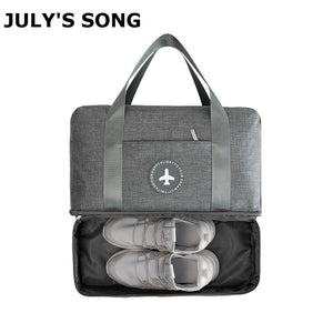 JULY'S SONG Portable Travel Bag Duffle Waterproof Multifunctional Dry Wet Separation Storage Bag Travel Duffle Drop shipping