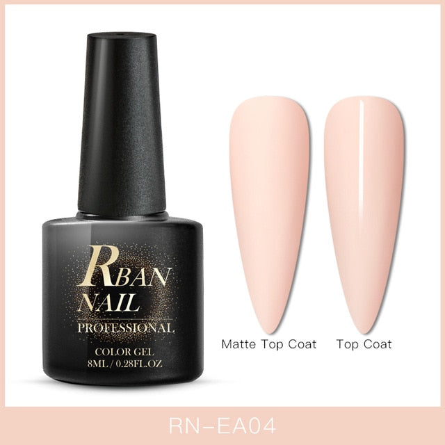 RBAN NAIL 8ML Color UV Gel Nail Polish Matt Top Coat Hybrid Nails Gel Soak Off Long Lasting Nail Art Gel Varnish Lacquer Tools