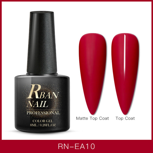 RBAN NAIL 8ML Color UV Gel Nail Polish Matt Top Coat Hybrid Nails Gel Soak Off Long Lasting Nail Art Gel Varnish Lacquer Tools