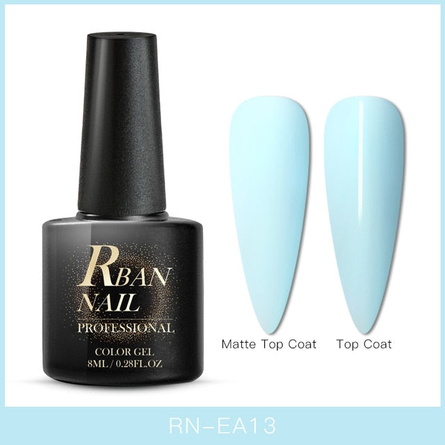 RBAN NAIL 8ML Color UV Gel Nail Polish Matt Top Coat Hybrid Nails Gel Soak Off Long Lasting Nail Art Gel Varnish Lacquer Tools