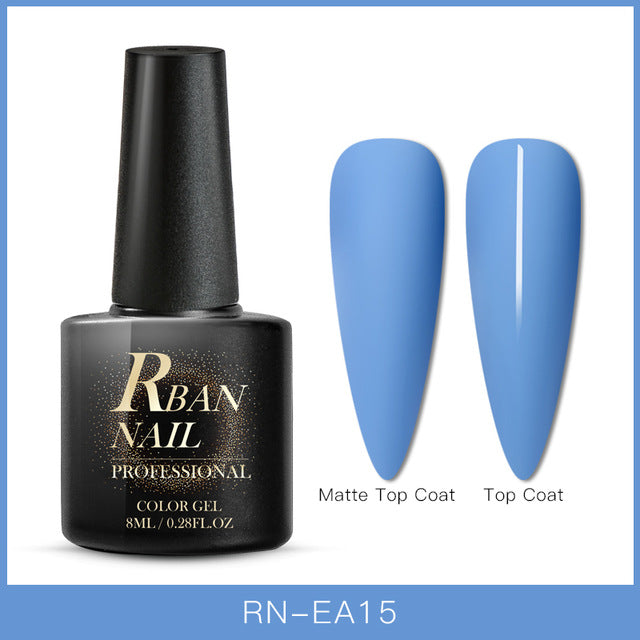 RBAN NAIL 8ML Color UV Gel Nail Polish Matt Top Coat Hybrid Nails Gel Soak Off Long Lasting Nail Art Gel Varnish Lacquer Tools