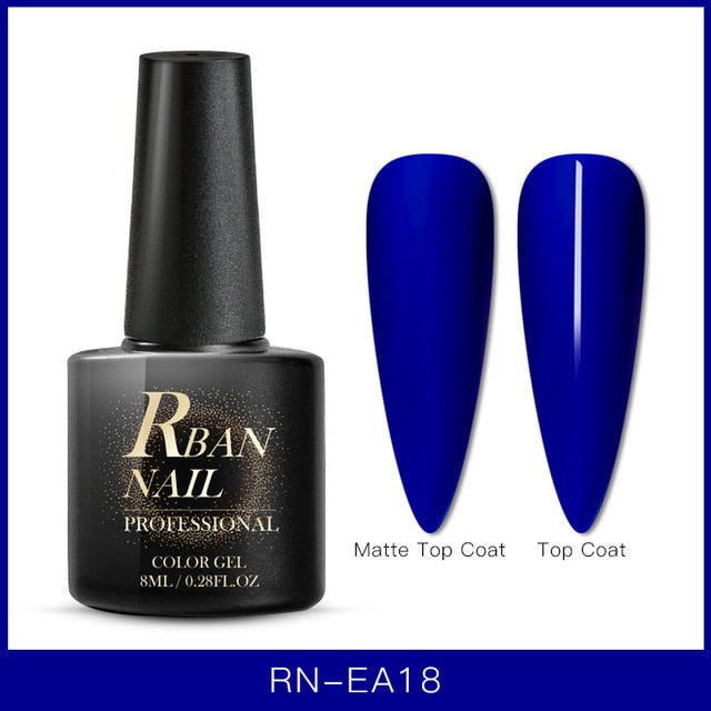 RBAN NAIL 8ML Color UV Gel Nail Polish Matt Top Coat Hybrid Nails Gel Soak Off Long Lasting Nail Art Gel Varnish Lacquer Tools