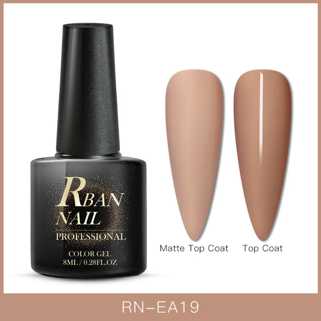 RBAN NAIL 8ML Color UV Gel Nail Polish Matt Top Coat Hybrid Nails Gel Soak Off Long Lasting Nail Art Gel Varnish Lacquer Tools