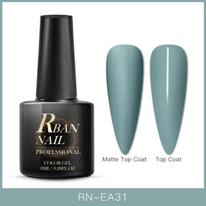 RBAN NAIL 8ML Color UV Gel Nail Polish Matt Top Coat Hybrid Nails Gel Soak Off Long Lasting Nail Art Gel Varnish Lacquer Tools