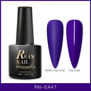 RBAN NAIL 8ML Color UV Gel Nail Polish Matt Top Coat Hybrid Nails Gel Soak Off Long Lasting Nail Art Gel Varnish Lacquer Tools