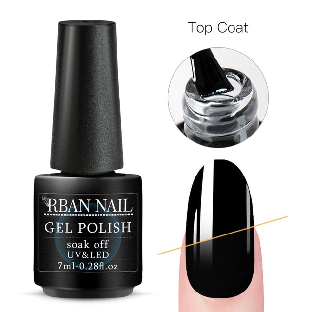 RBAN NAIL 8ML Color UV Gel Nail Polish Matt Top Coat Hybrid Nails Gel Soak Off Long Lasting Nail Art Gel Varnish Lacquer Tools