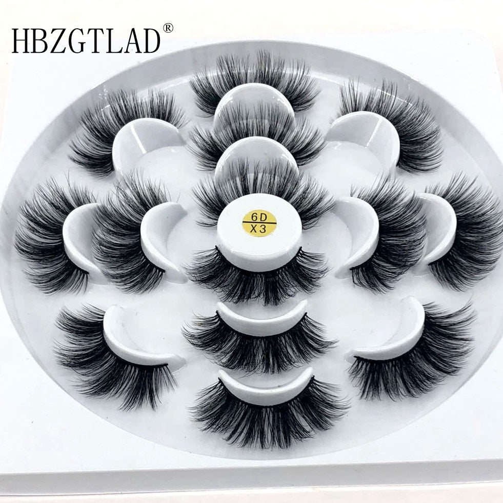 HBZGTLAD 2/4/7 pairs natural false eyelashes fake lashes long makeup 3d mink lashes eyelash extension mink eyelashes for beauty