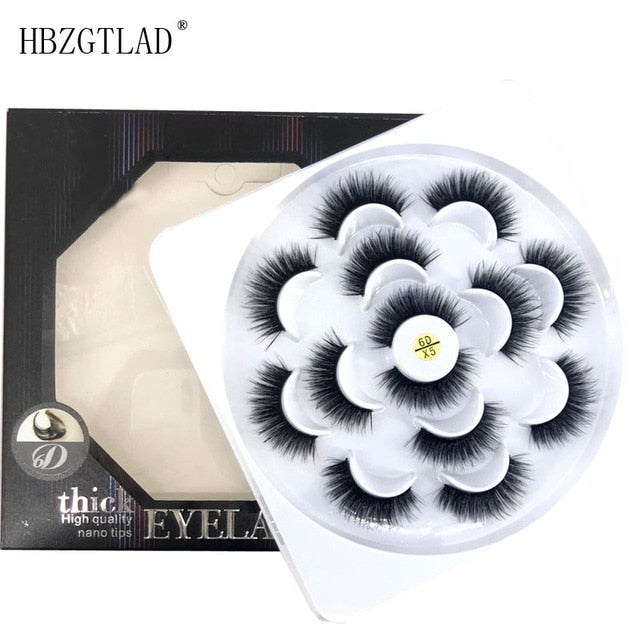 HBZGTLAD 2/4/7 pairs natural false eyelashes fake lashes long makeup 3d mink lashes eyelash extension mink eyelashes for beauty