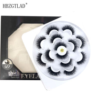 HBZGTLAD 2/4/7 pairs natural false eyelashes fake lashes long makeup 3d mink lashes eyelash extension mink eyelashes for beauty