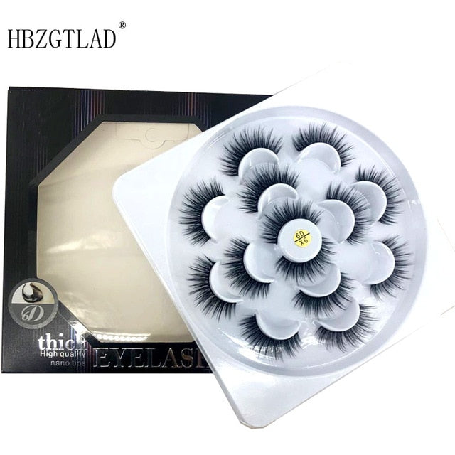 HBZGTLAD 2/4/7 pairs natural false eyelashes fake lashes long makeup 3d mink lashes eyelash extension mink eyelashes for beauty