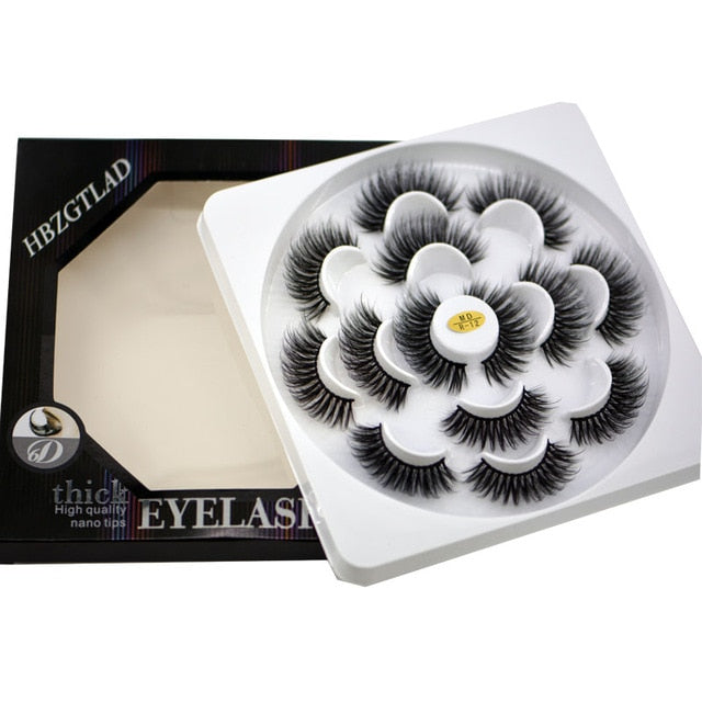 HBZGTLAD 2/4/7 pairs natural false eyelashes fake lashes long makeup 3d mink lashes eyelash extension mink eyelashes for beauty