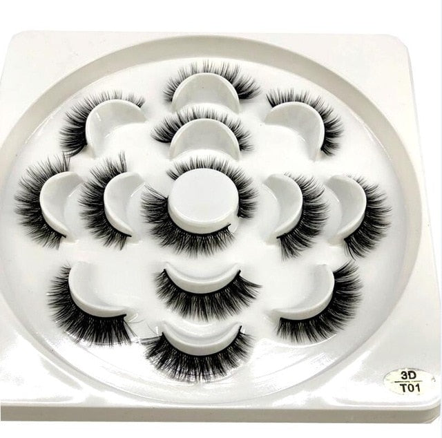 HBZGTLAD 2/4/7 pairs natural false eyelashes fake lashes long makeup 3d mink lashes eyelash extension mink eyelashes for beauty