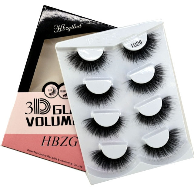 HBZGTLAD 2/4/7 pairs natural false eyelashes fake lashes long makeup 3d mink lashes eyelash extension mink eyelashes for beauty