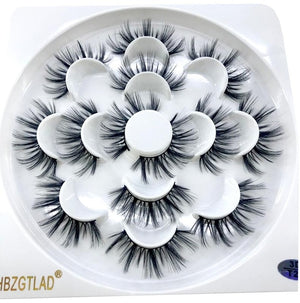 HBZGTLAD 2/4/7 pairs natural false eyelashes fake lashes long makeup 3d mink lashes eyelash extension mink eyelashes for beauty