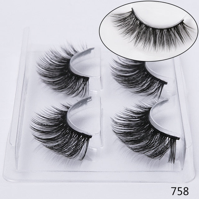 SEXYSHEEP 2/8/20 pairs 15-20mm natural 3D false eyelashes fake lashes makeup kit Mink Lashes extension mink eyelashes maquiagem