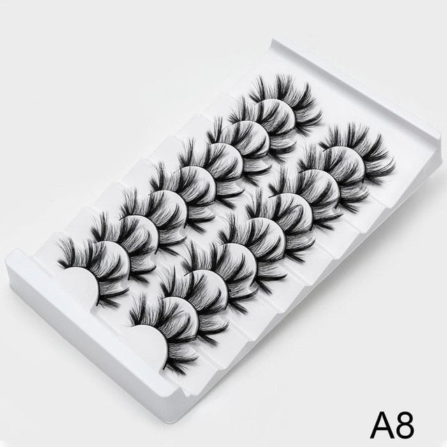 SEXYSHEEP 2/8/20 pairs 15-20mm natural 3D false eyelashes fake lashes makeup kit Mink Lashes extension mink eyelashes maquiagem