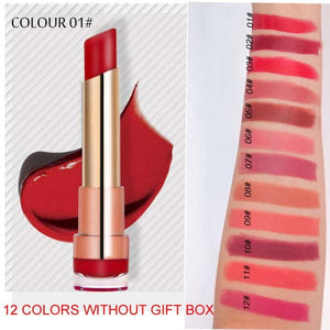 Cellacity matte Lipstick Set 12pcs/lot Waterproof Nutritious Velvet lip stick Red Tint Nude batom women fashion lips makeup set