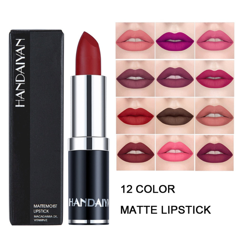 Hot Matte Lipstick Vitamin Nude Color Lip Stick Nutritious Moisturizer Pumpkin Color Luxury Women Batom Cosmetics Makeup TSLM2