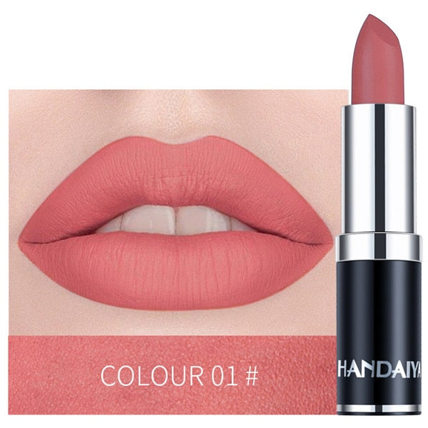 Hot Matte Lipstick Vitamin Nude Color Lip Stick Nutritious Moisturizer Pumpkin Color Luxury Women Batom Cosmetics Makeup TSLM2