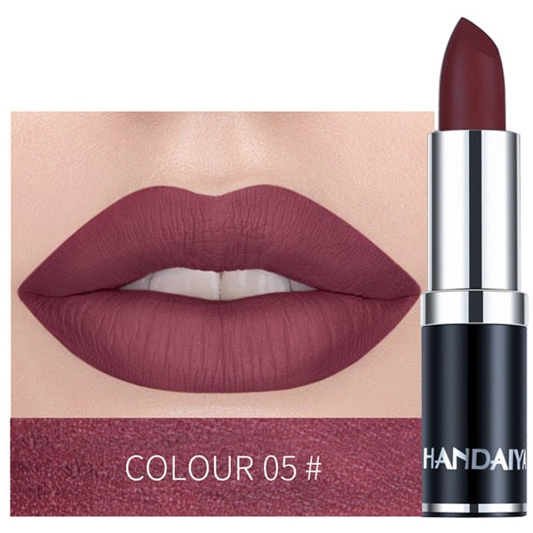 Hot Matte Lipstick Vitamin Nude Color Lip Stick Nutritious Moisturizer Pumpkin Color Luxury Women Batom Cosmetics Makeup TSLM2