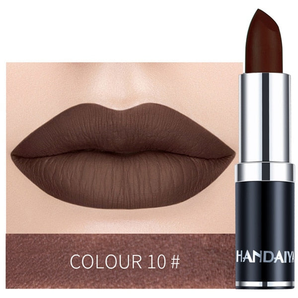 Hot Matte Lipstick Vitamin Nude Color Lip Stick Nutritious Moisturizer Pumpkin Color Luxury Women Batom Cosmetics Makeup TSLM2