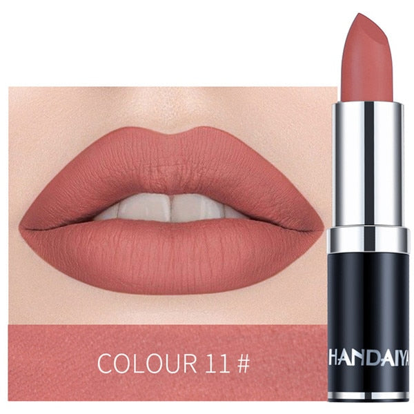 Hot Matte Lipstick Vitamin Nude Color Lip Stick Nutritious Moisturizer Pumpkin Color Luxury Women Batom Cosmetics Makeup TSLM2