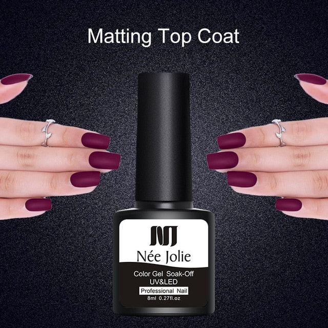 NEE JOLIE 60 Colors 8ml Gel Nail Polish LED UV Gel For Nail Gray Red Pink Soak Off Nail Art Varnish Hybrid Nail Gel Polish