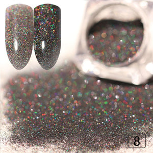 LEMOOC Nail Shimmer Powder Shining Rose Gold Metal Mirror Effect Nail Chrome Pigment Holographic Dust Nail Art Decoration