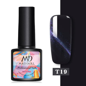 MAD DOLL 8ml Blinking Cat Eye Gel Nail Polish Soak Off Nail Art Gel Polish Magnicure Nail Gel Cat Eye UV Gel Varnish