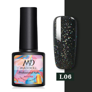 MAD DOLL 8ml Blinking Cat Eye Gel Nail Polish Soak Off Nail Art Gel Polish Magnicure Nail Gel Cat Eye UV Gel Varnish