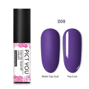 PICT YOU 5m Matte UV Nail Gel Polish Pink Black 45 Colors Nail Art Gel Polish Matte Top Coat Soak Off Gel Laquer Varnish Lacquer