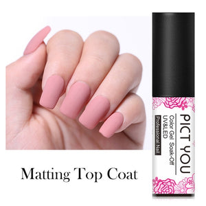 PICT YOU 5m Matte UV Nail Gel Polish Pink Black 45 Colors Nail Art Gel Polish Matte Top Coat Soak Off Gel Laquer Varnish Lacquer