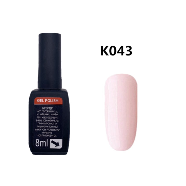 KODI UV Gel Nail Polish LED Lamp Gel Lacquer professional Gel Polish Pure Colors Semi Permanent Gel Varnish Nail Primer Base Top