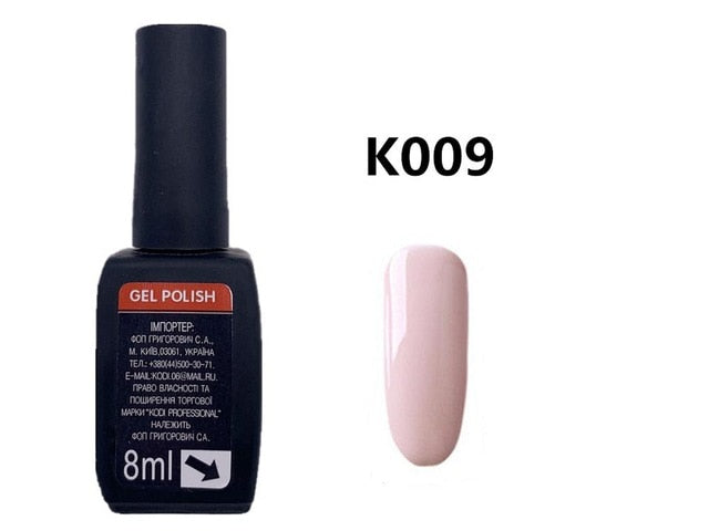 KODI UV Gel Nail Polish LED Lamp Gel Lacquer professional Gel Polish Pure Colors Semi Permanent Gel Varnish Nail Primer Base Top