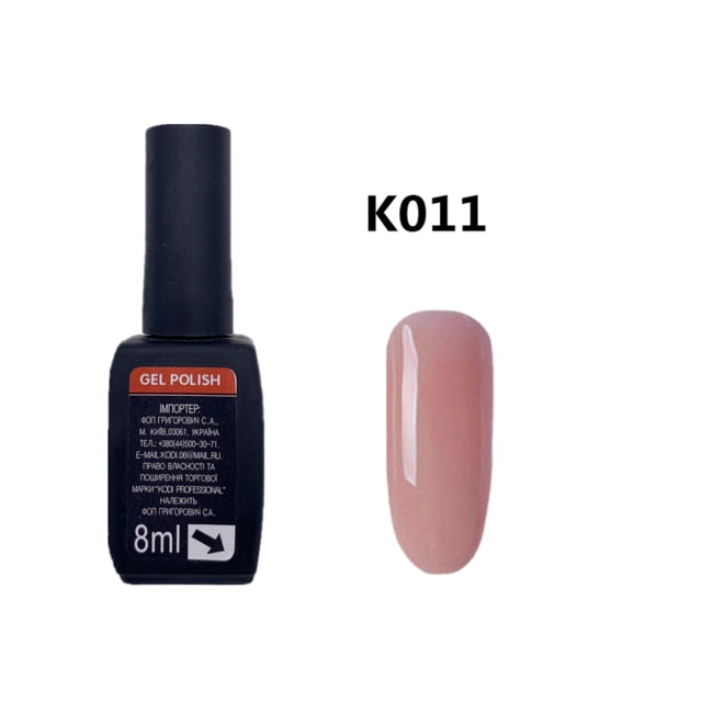 KODI UV Gel Nail Polish LED Lamp Gel Lacquer professional Gel Polish Pure Colors Semi Permanent Gel Varnish Nail Primer Base Top