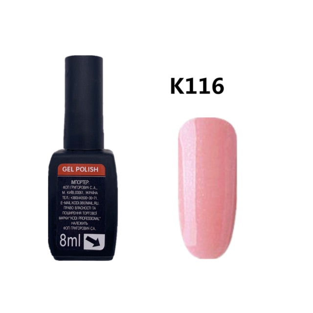 KODI UV Gel Nail Polish LED Lamp Gel Lacquer professional Gel Polish Pure Colors Semi Permanent Gel Varnish Nail Primer Base Top