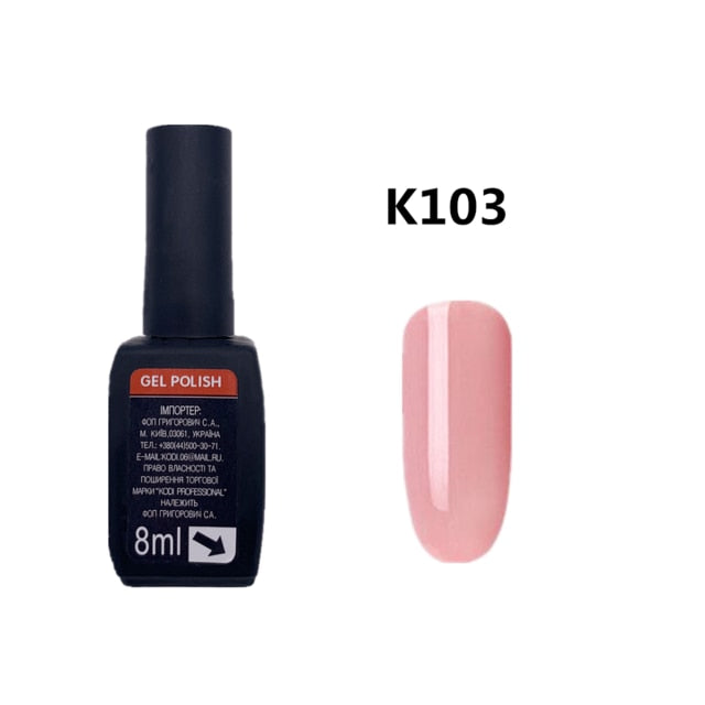 KODI UV Gel Nail Polish LED Lamp Gel Lacquer professional Gel Polish Pure Colors Semi Permanent Gel Varnish Nail Primer Base Top