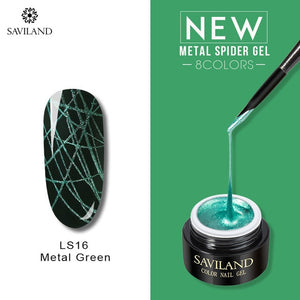 SAVILAND Metallic Spider Gel Nail Polish 6ml Wire Drawing Nail Gel Metallic Mirror Effect Painting Nails for Pulling Line