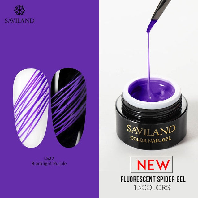 SAVILAND Metallic Spider Gel Nail Polish 6ml Wire Drawing Nail Gel Metallic Mirror Effect Painting Nails for Pulling Line