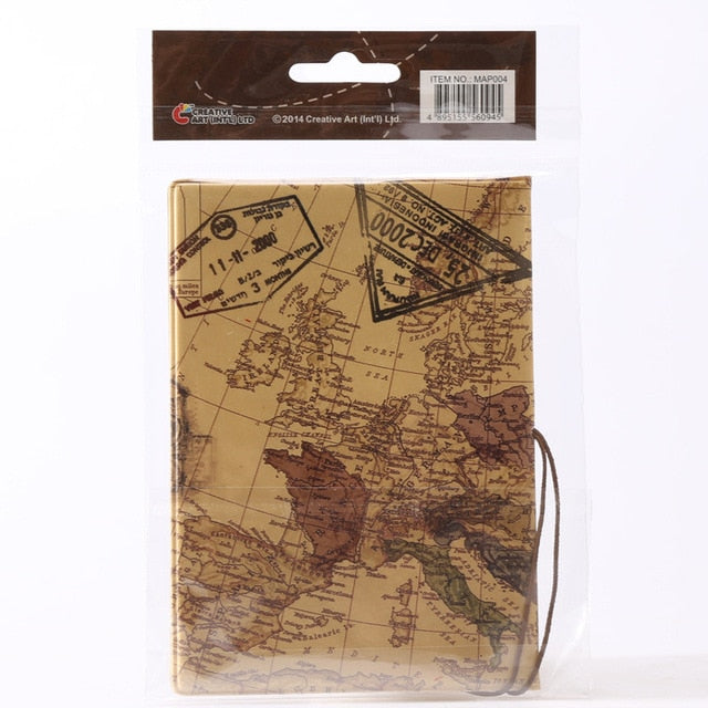 Hot Overseas travel accessories passport cover, luggage accessories passport card- 3 style map for choose