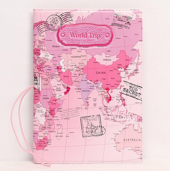 Hot Overseas travel accessories passport cover, luggage accessories passport card- 3 style map for choose