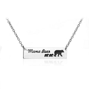 Fashion Charm Women Necklace Jewelry "Mama Bear" Necklace A Mother Bear and a group of Baby Bear 1-6 Style Pendant Necklace